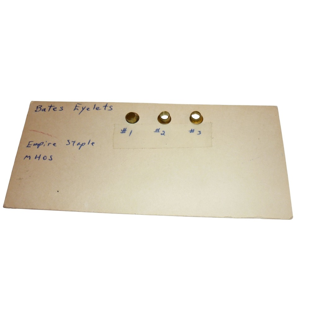 Vintage Bates Eyelets Empire Staple MHOS Brass Fastener Sample Card #1 #2 #3